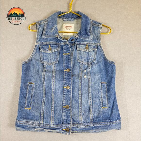 Mossimo Supply Co. Jackets & Blazers - Mossimo Supply Co. Denim Vest Jacket Blue Pockets Women's Large